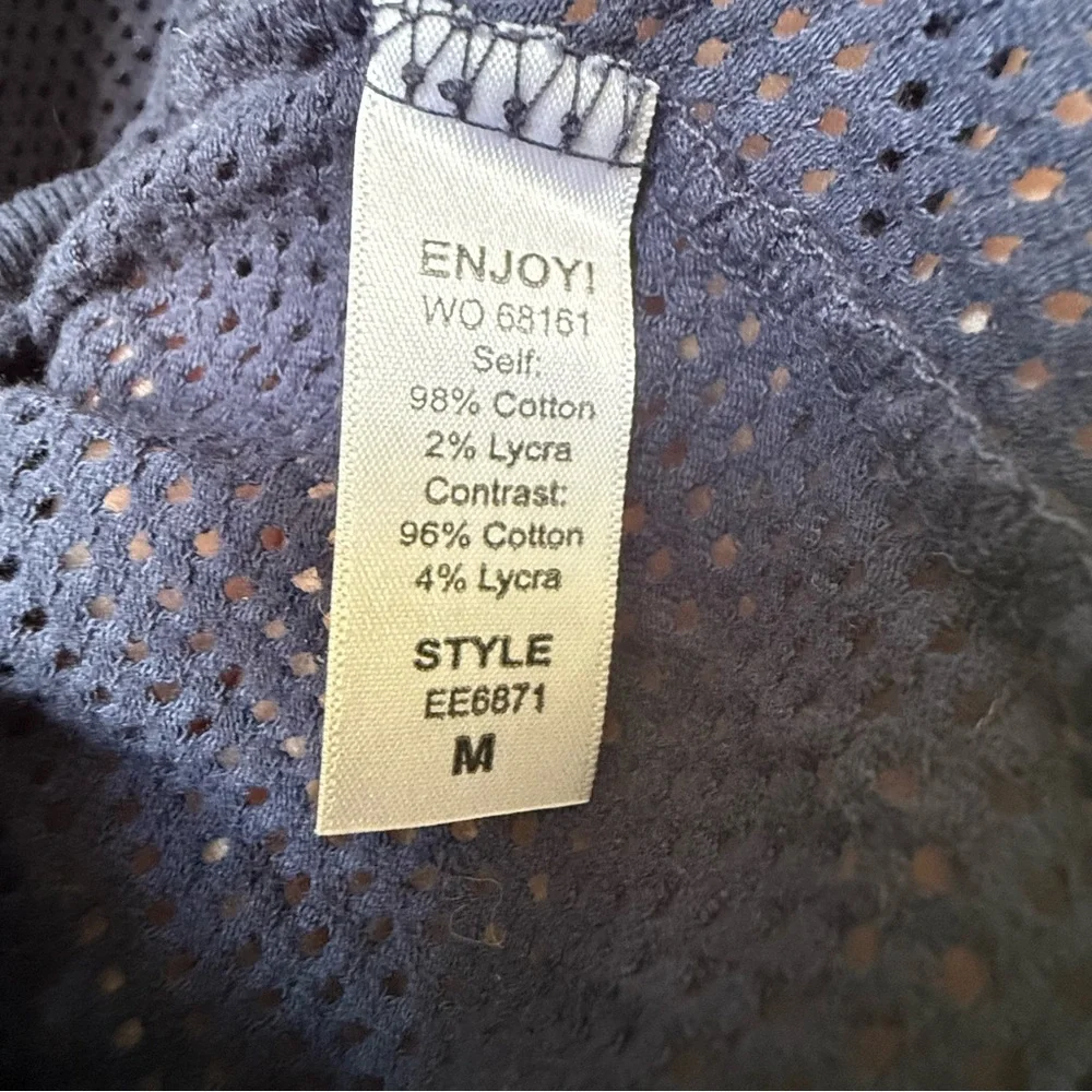 Michael Stars Navy Mesh Off-the-Shoulder Sweater, Size Medium - Picture 5 of 6